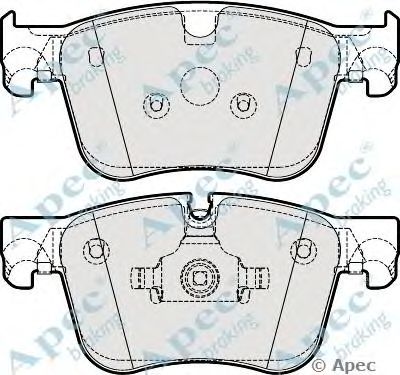 APEC BRAKING pad1972 -  Комплект тормозных колодок, дисковый тормоз